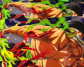 ZOR0 Slap Vinyl Holographic -Anime stickers peeker  Cars/laptop/Hydroflask