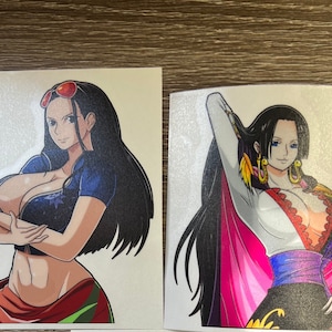 Vinyl Holographic -Anime stickers peeker Waifu Cars/laptop/Hydroflask