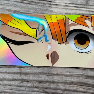 Thunder slayer Slap Vinyl Holographic -Anime stickers peeker  Cars/laptop/Hydroflask