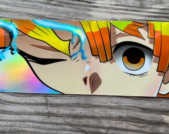 Thunder slayer Slap Vinyl Holographic -Anime stickers peeker  Cars/laptop/Hydroflask