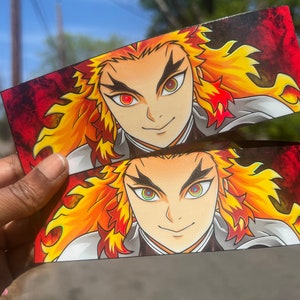 Holographic Fire Slayer Anime slap Sticker