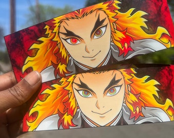 Fire Slayer Slap Vinyl Holographic -Anime stickers peeker  Cars/laptop/Hydroflask