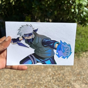 Vinyl Holographic -Anime stickers peeker Ninja Cars/laptop/Hydroflask