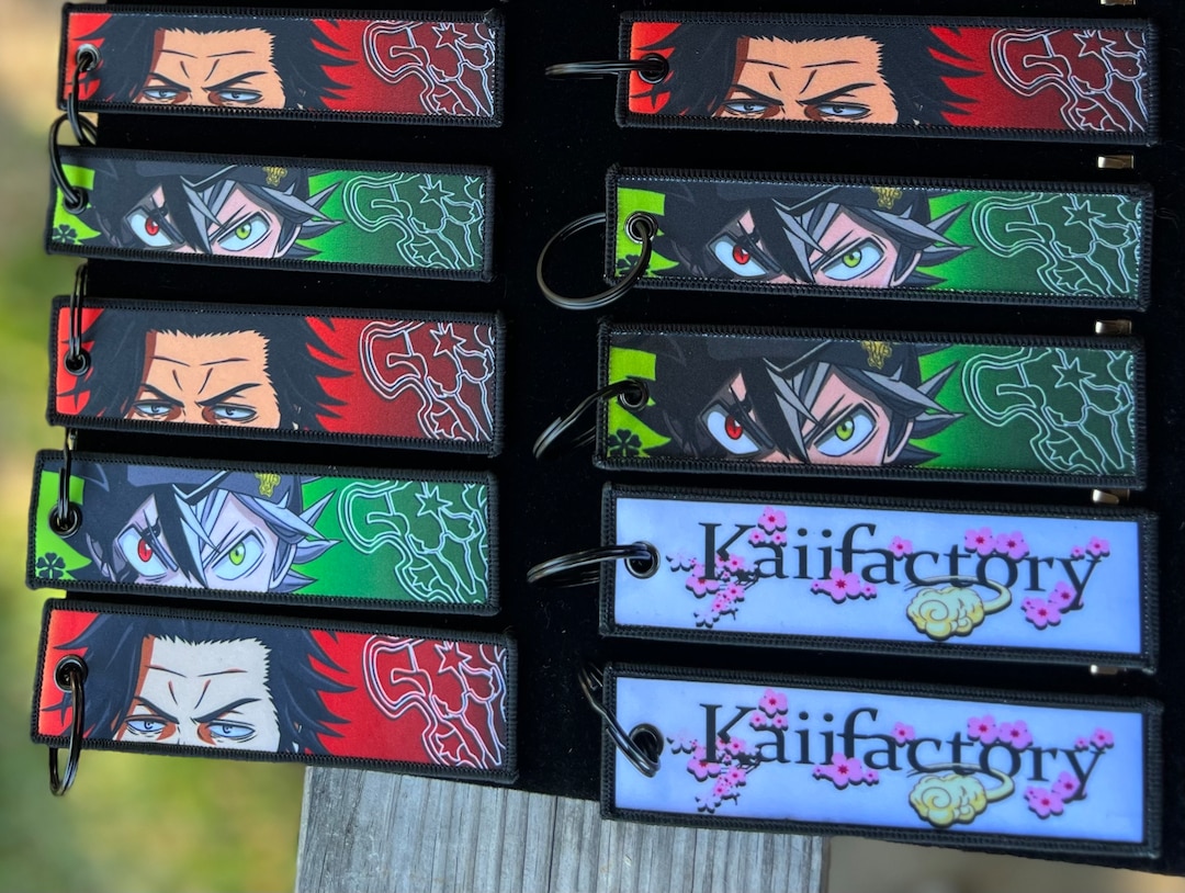 Anime Jettags Keychain Embroidered Key Tag Etsy