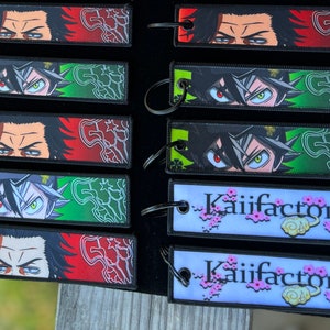 Anime Jettags keychain Embroiderey Keychain/Embroidered Jettag/Key tag