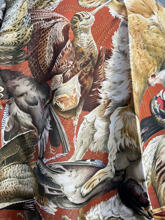 1966 Hermes “Gibiers” Game Birds and Animal Scarf… - image 5