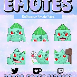 Bulbasaur emote pack