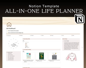 Modèle Notion, agenda tout-en-un, agenda minimaliste