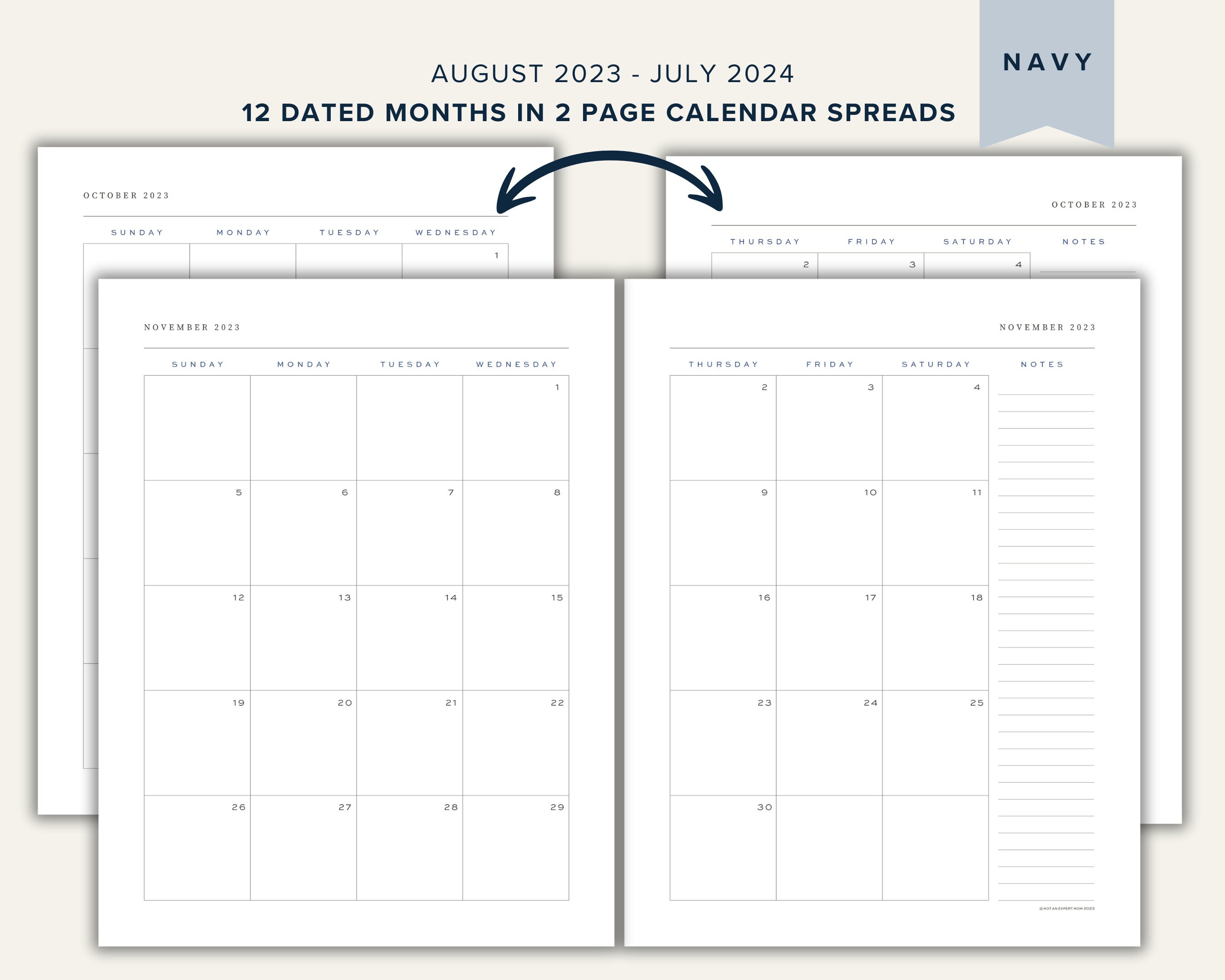 dated-academic-year-planner-2023-2024-blue-printable-weekly-etsy