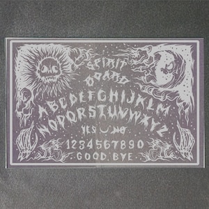 Deluxe Glass Spirit Board with Planchette, Gothic Decor, Witchy, Witchcraft