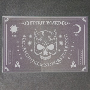 Deluxe Glass Spirit Board with Planchette, Gothic Decor, Witchy, Witchcraft