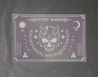 Deluxe glazen spiritboard met planchette, gotisch decor, hekserij, hekserij