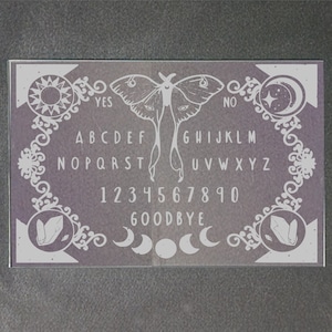 Deluxe Glass Spirit Board with Planchette, Gothic Decor, Witchy, Witchcraft