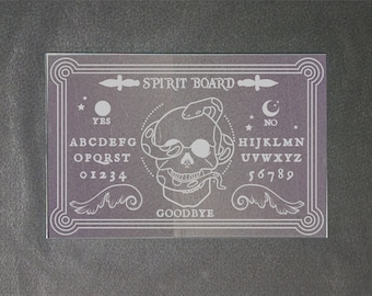 Deluxe glazen spiritboard met planchette, gotisch decor, hekserij, hekserij