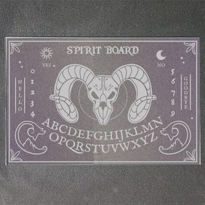 Deluxe Glass Spirit Board with Planchette, Gothic Decor, Witchy, Witchcraft