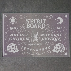 Deluxe Glass Spirit Board with Planchette, Gothic Decor, Witchy, Witchcraft