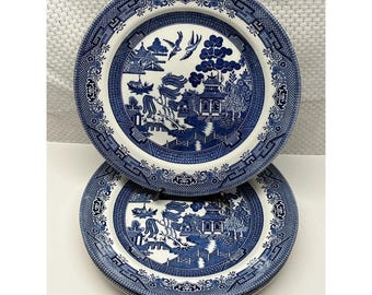 Vintage Churchill England 'blue Willow' 10