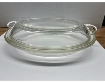 One (1) HTF Rare Pyrex 110-C with Matching Bottom Vintage 40's - 50's