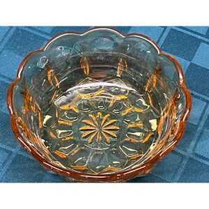 Un (1) tazón de repuesto vintage Anchor Hocking Amber Fairfield Starburst Berry