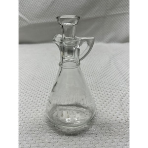 Vintage Glass Cruet: Olive Oil Vinegar Bottle with Stopper