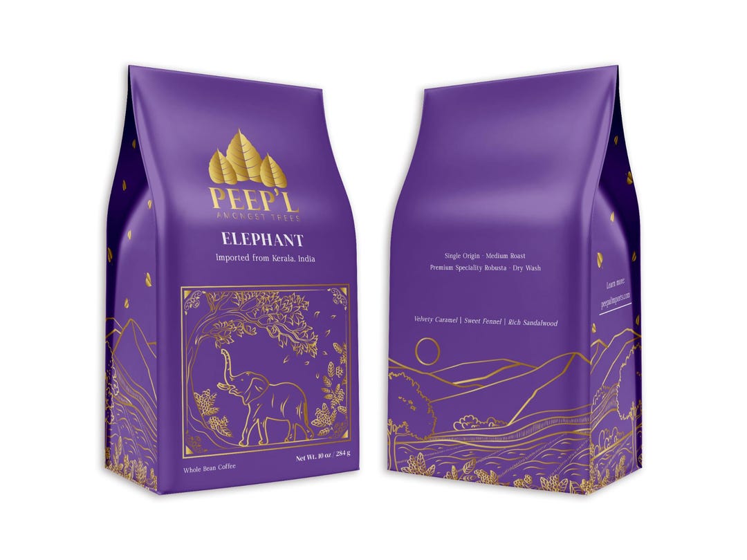 Coffee - ELEPHANT - Whole Bean Medium Roast Robusta Imported From India ...
