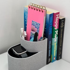 Bookend Organizer with Dual Storage – Hidden Compartment & Tray - 3D STL Files for 3D Printing