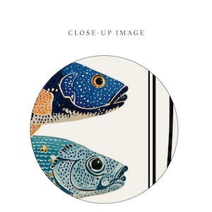 Colorful Fish Poster Thin Striped Trendy Fish Aesthetic Kitchen Wall Art Retro Coastal Nautical Decor Vibrant Seafood Illustration Artwork image 2