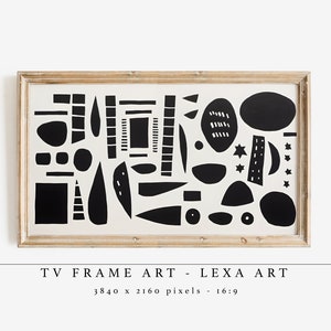 Black Abstract Art Frame TV Digital Art, Minimalist Monochrome Art, Contemporary Painting, Samsung Frame TV ART, Instant Download,
