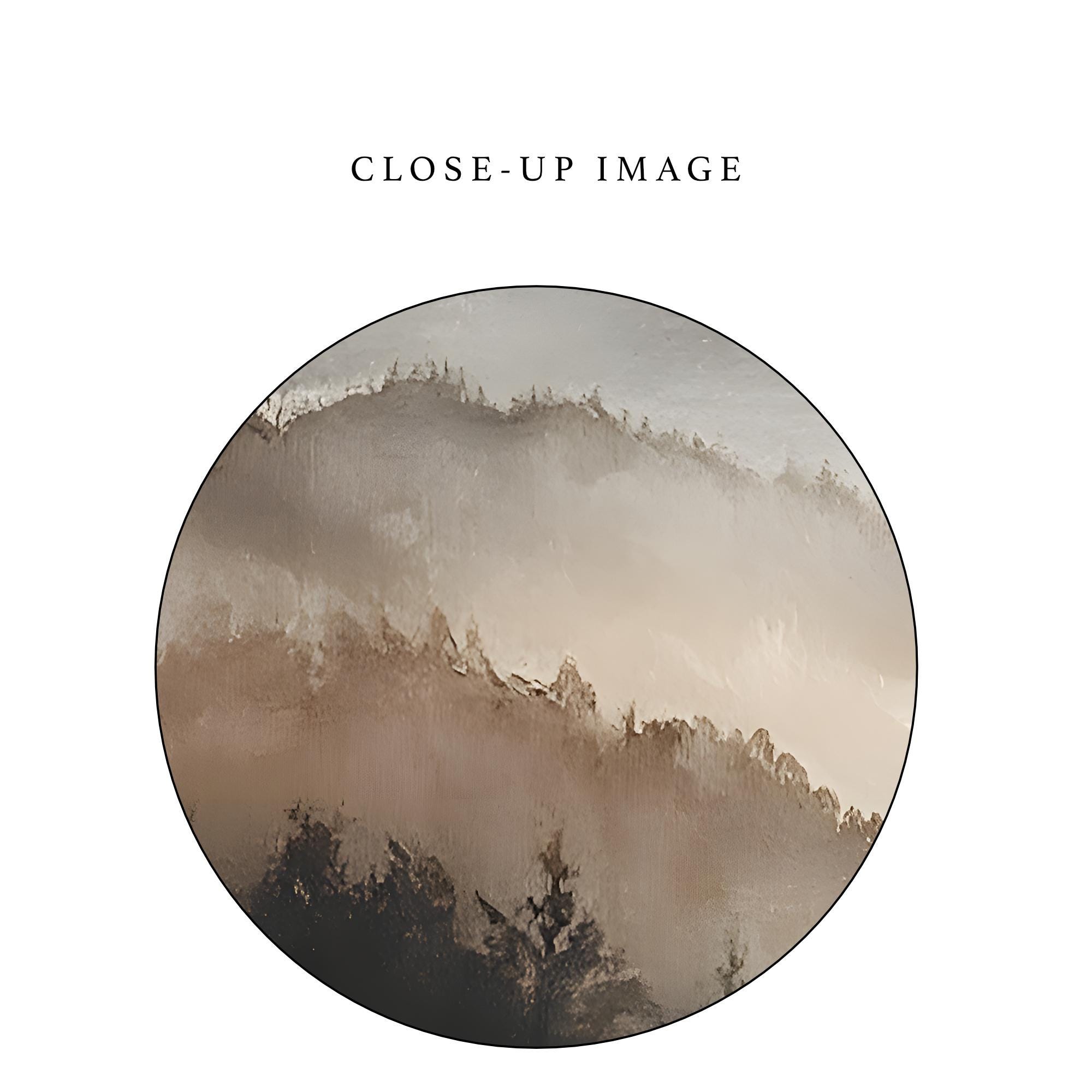 Misty Mountain Landscape Wall Art Print With Soft Neutral Tones, Serene ...