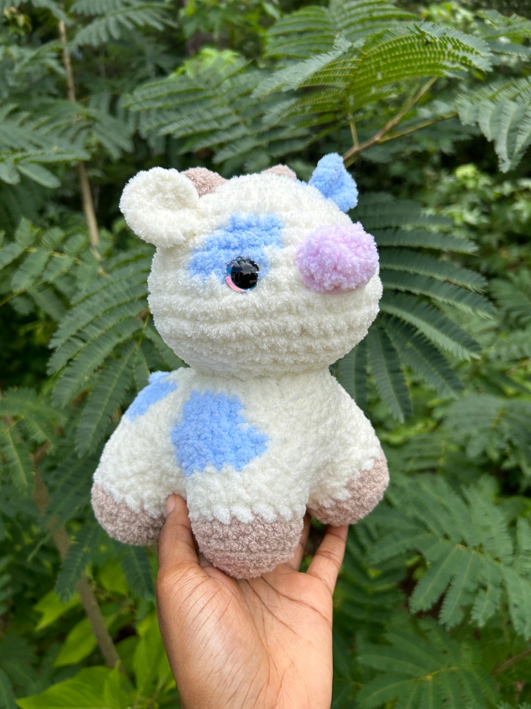 Crochet Blueberry Cow Plushie - Etsy