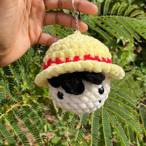 Crochet Strawhat key chain