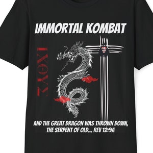 Video Game Shirt -in the style of Mortal Kombat Christian Tshirt (Physical Shirt or Digital Download Available)