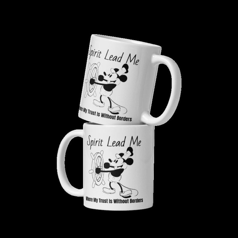 Spirit Lead Me Christian Mugs Original Mickey Mouse, Christian Coffee Mugs