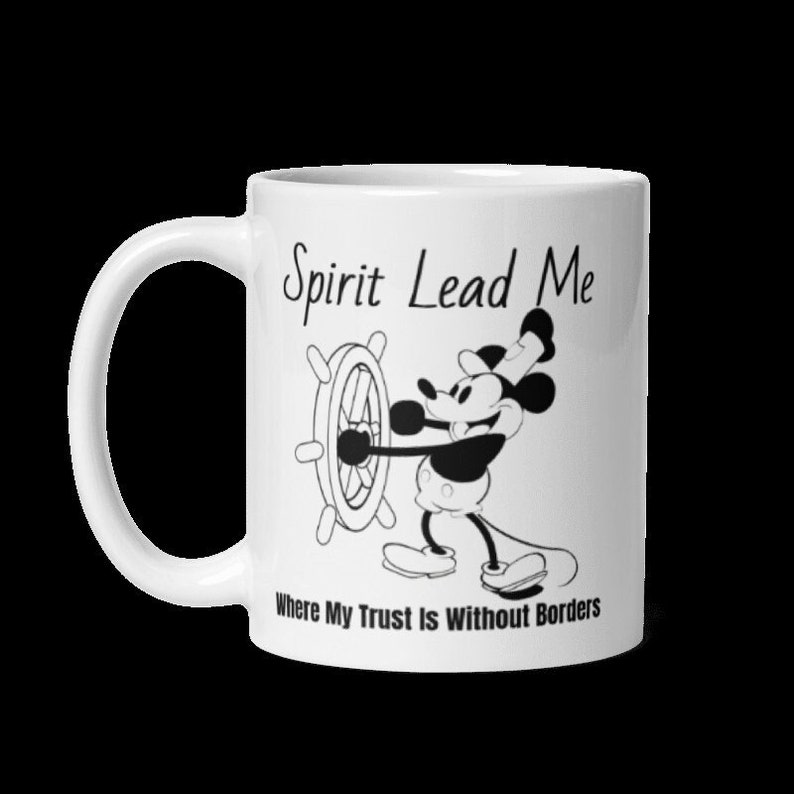 Spirit Lead Me Christian Mug Original Mickey Mouse, Christian Coffee Mug