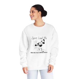 Spirit Lead Me Christian Sweatshirt Original Mickey Mouse (Steamboat Willie)