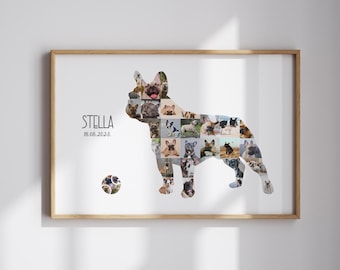 French Bulldog Photo Collage Canva Template French Bulldog Art Pet Photo Collage Gift for Dog Memorial Collage French Bulldog Mom gift