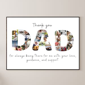 Plantilla de collage de fotos del día del padre Regalos del día del padre de la hija Regalo imprimible para papá Collage de fotos Regalo personalizado para papá Canva DIY