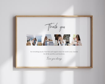 Mama Photo Collage Canva Template Picture Collage For Mom Gift For Mother&#39;s Day Custom Gift For Mothers Day Photo Collage Editable Template
