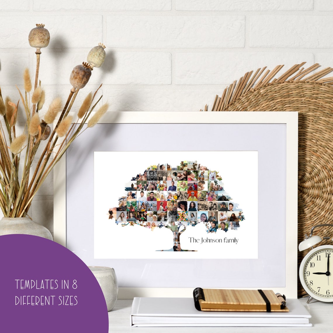 Family Tree Collage Family Tree Photo Collage Template Family - Etsy