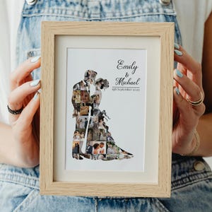 Wedding Photo Collage Template Unique Wedding Gift for Couple Wedding Picture Collage Wedding Photo Collage Wedding Gift Bride and Groom DIY