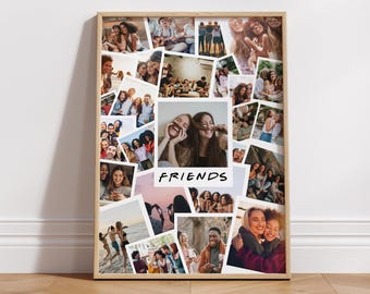 Best Friend Gift Photo Collage Canva Template Birthday Gift for Friend Printable Photo Gift for Bestie Best Friend Wall Art Friendship Gift
