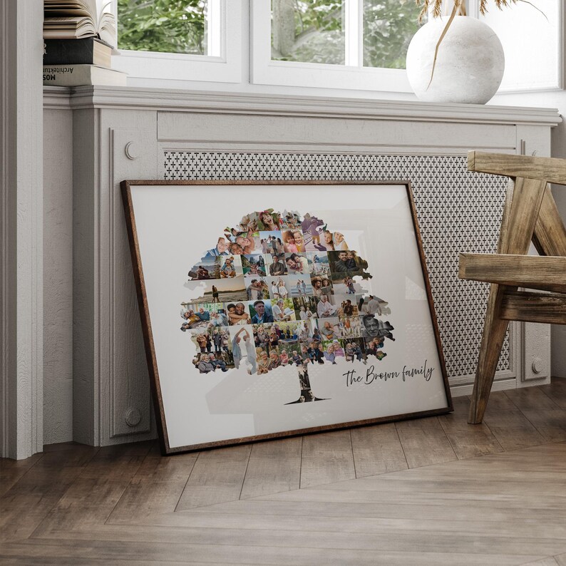 Family Tree Photo Collage Canva Template Family Tree Wall Art Family ...