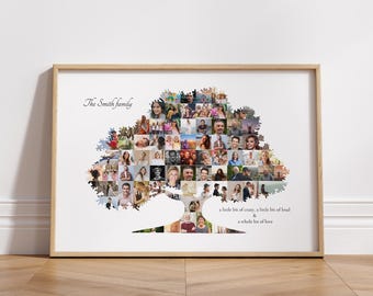 Family Tree Photo Collage Template Family Tree Photo Template Family Reunion Gift Family Tree Poster Family Photo Collage Photo Family Tree