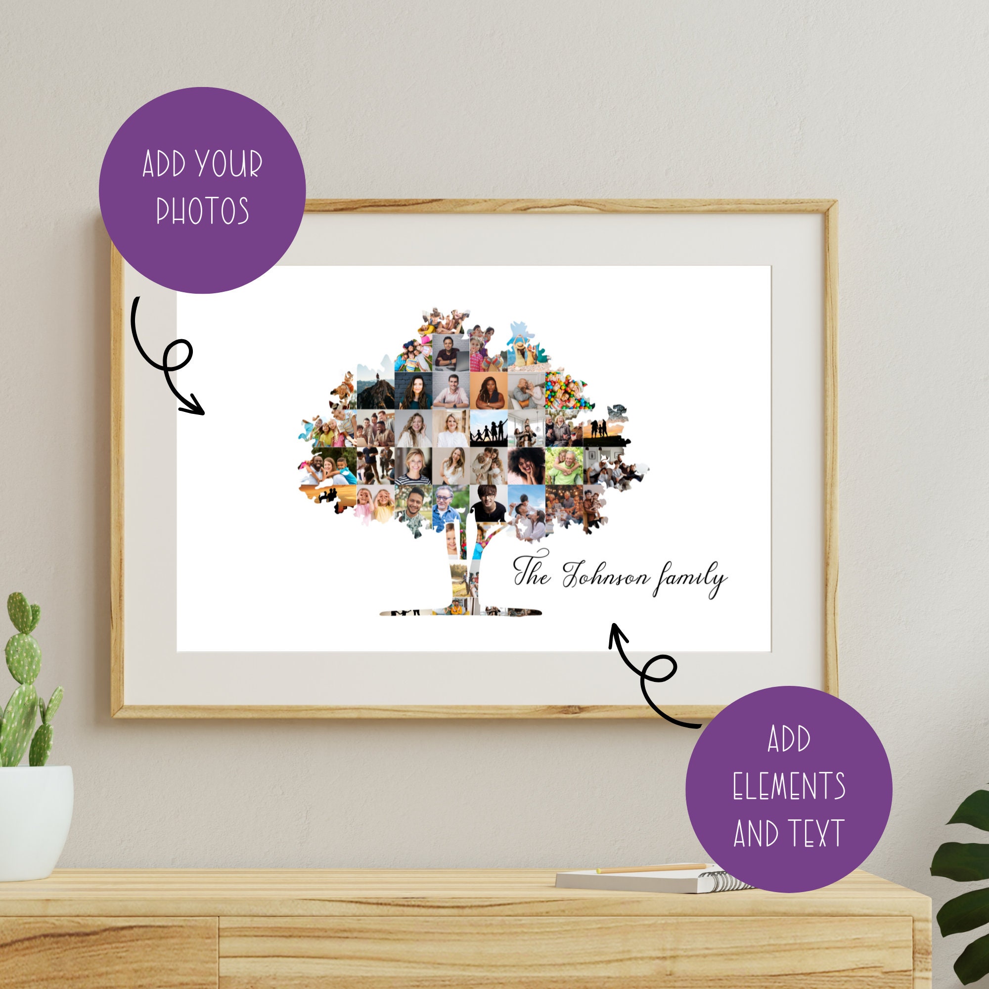 Family Tree Collage Family Tree Photo Collage Template Family Photo ...