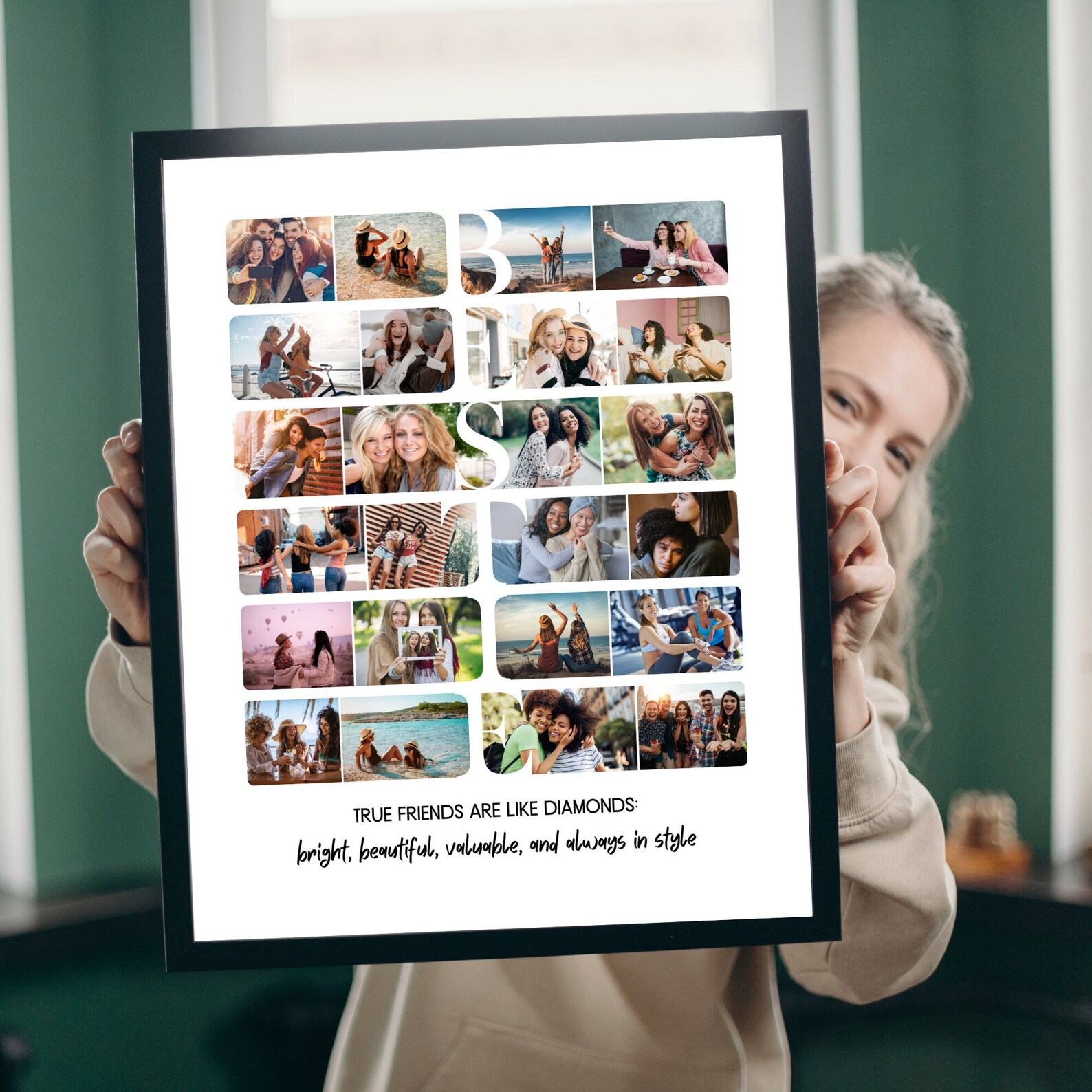 Bestie Photo Collage Template Canva Gifts for Your Best Friend Photo ...