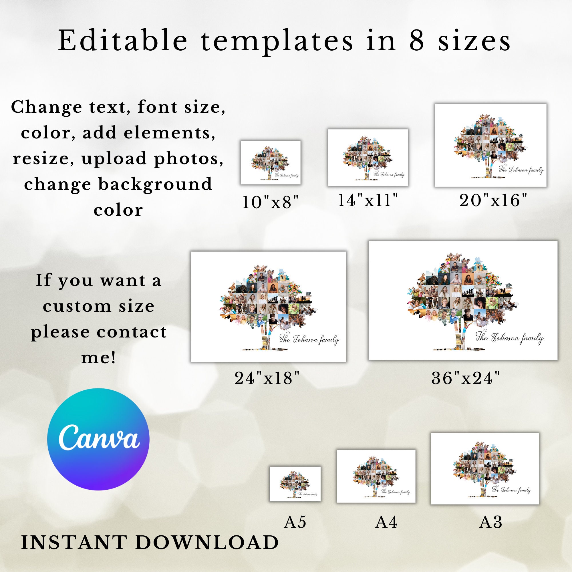 Family Tree Collage Family Tree Photo Collage Template Family Photo ...