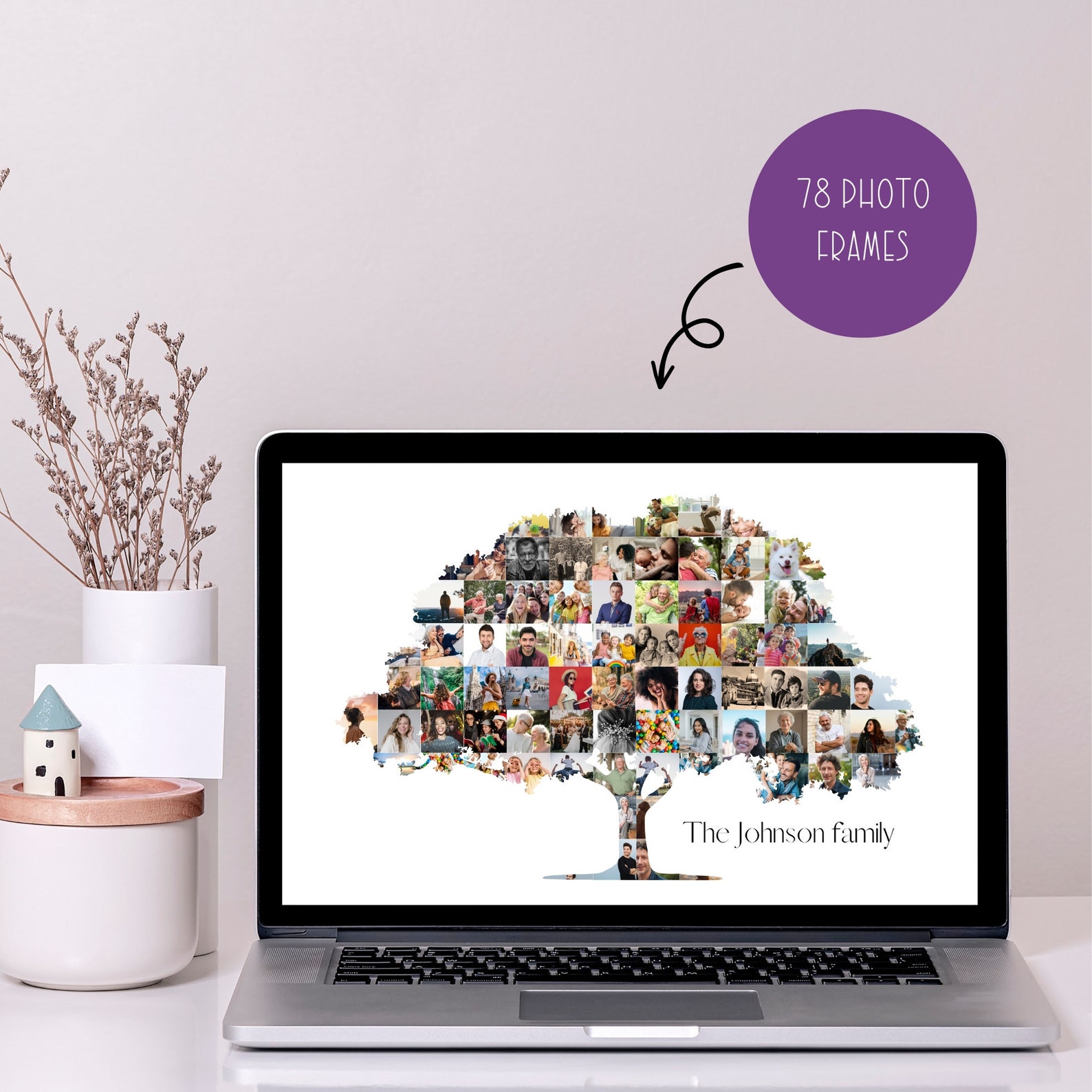 Family Tree Collage Family Tree Photo Collage Template Family Photo ...
