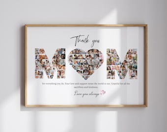 Mama Fotocollage Canva Vorlage Personalisiertes Geschenk für Mama Muttertagsgeschenk Individuelles Geschenk für Mama Bildcollage Muttertagsgeschenk DIY