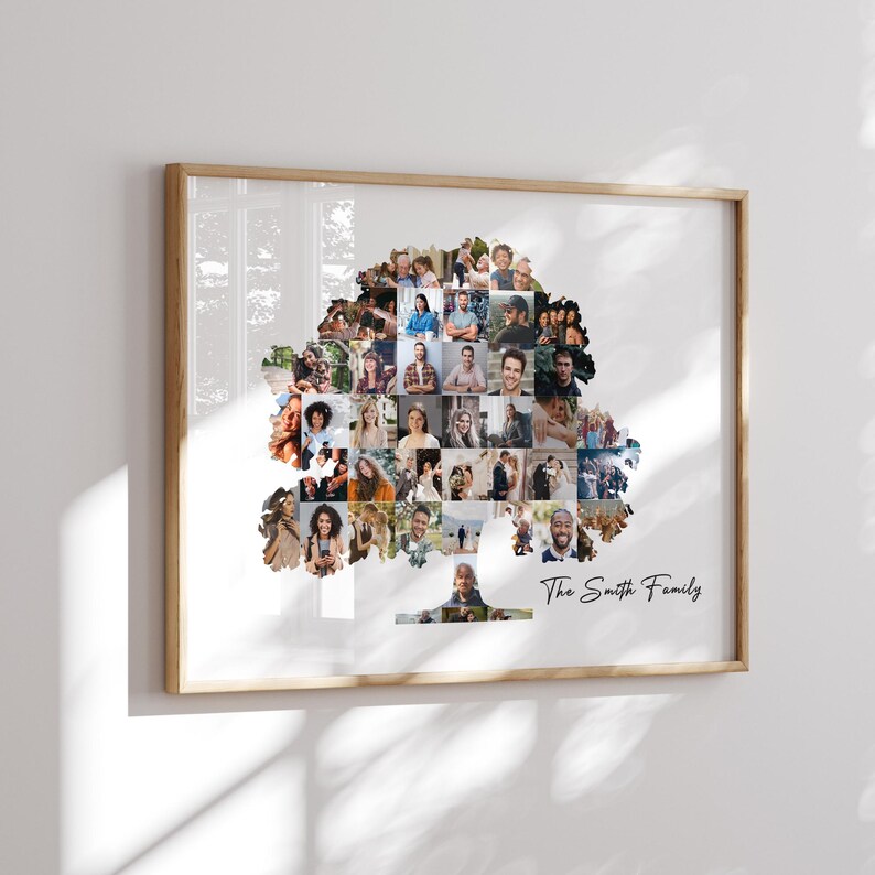 Custom Family Tree Photo Collage Template Family Reunion Tree ...