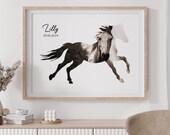 Horse Photo Frame Canva Template Printable Horse Memorial Gift Editable Horse Photo Collage For Horse Owner Pet Loss Gift For Horse Rider
